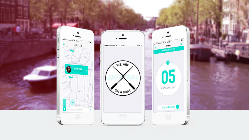 The app allows you to share professionally. We Are On A Boat